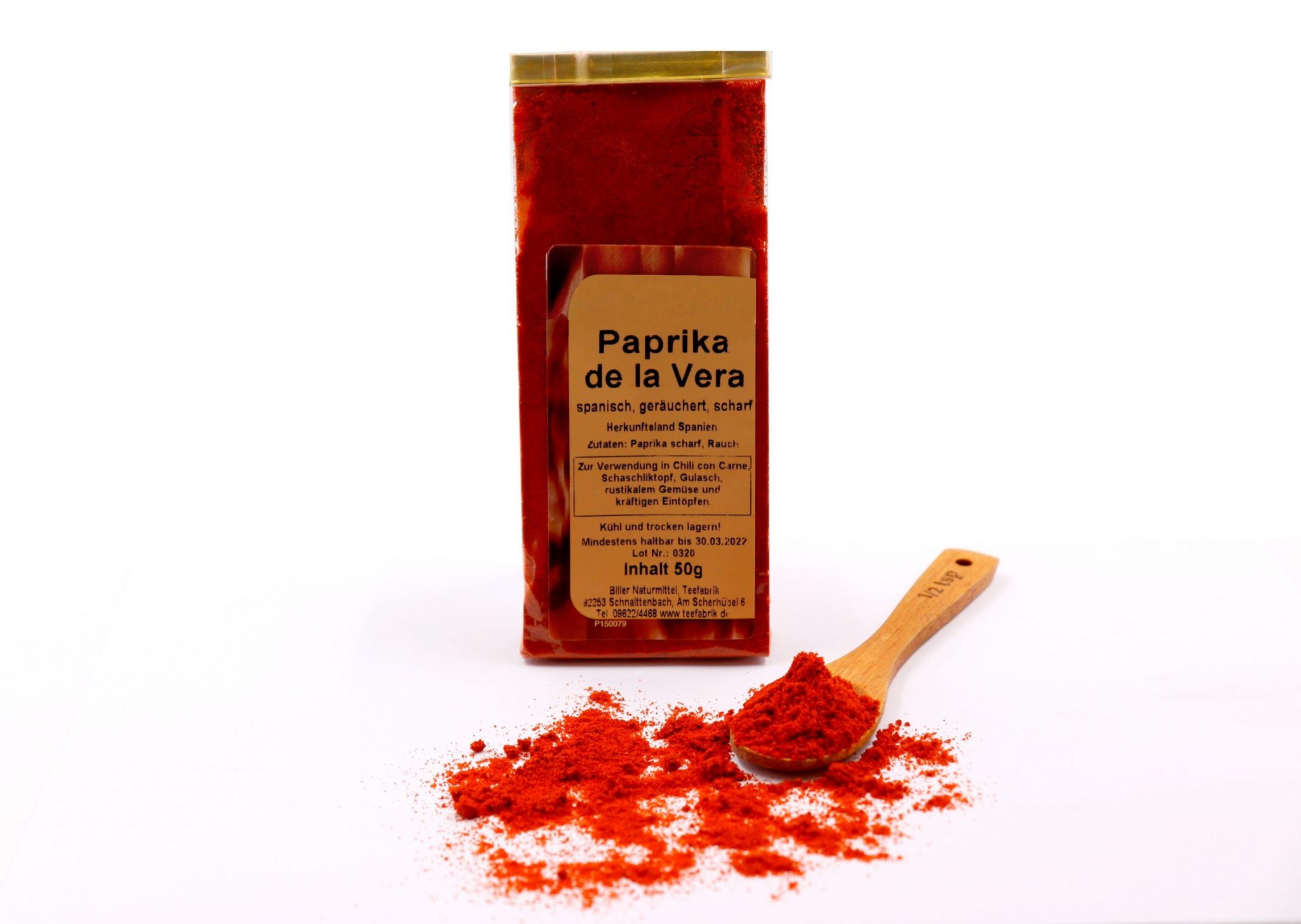 Paprika de la Vera spanisch, geräuchert, scharf, 50 g 1001 Basar